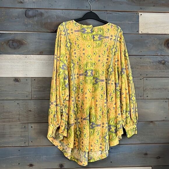 NEW Free People Sz S This Is It Tunic Top Sun Faded Printed Billowy Kimono - Picture 7 of 12